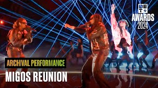 Migos Reunion Brought Us To Tears Honoring Takeoff amp Singing Hit quotBad and Boujeequot  BET Awards 24 [upl. by Leshia]