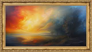 Captivating Impressionist Sunset Sky Fire  4K Wallpaper Screensaver for TVPC  2 Hrs  no sound [upl. by Rucker]