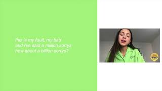 a billion sorrys  matt cornett cover by olivia rodrigo lyrics [upl. by Viguerie903]