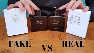 Fake vs Real Chanel Bleu Tester Eau De Parfum 100 ML [upl. by Schwerin]