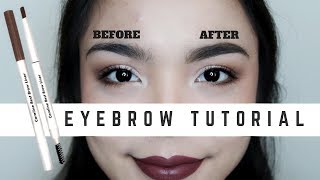 EYEBROW TUTORIAL FOR BEGINNERS  Careline Best Brow Liner Review [upl. by Akkinahs]