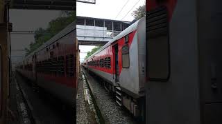 19217 Saurashtra Janta Express overtake Ahmedabad Express highspeed shorts trainshorts [upl. by Aigroeg]