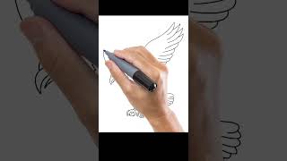 Easy Eagle Drawing shorts drawingtutorial youtubeshorts [upl. by Rimidalg]