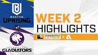 Boston Uprising VS Los Angeles Gladiators  Overwatch League 2021 Highlights  Week 2 Day 2 [upl. by Maher]