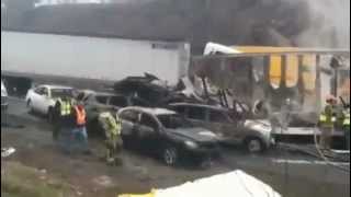 Car Pileup Virginia│3 killed in 75vehicle pileup at VirginiaNC line│BREAKING NEWS [upl. by Alyk]