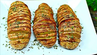 HASSELBACK POTATOES Recipe  How to make Crispy Good Baked Potatoes [upl. by Acisey723]