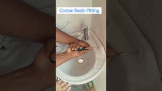 Corner Basin Installation video  Technical Rajen Plumber [upl. by Legna]