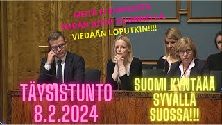 Eduskunnan Täysistunto 822024 klo 16 [upl. by Liatnahs]