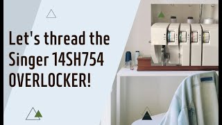 How to thread Singer 14SH754 Overlocker [upl. by Marka]