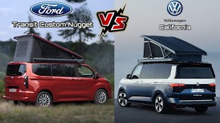 New 2024 Ford Transit Custom Nugget VS 2024 Volkswagen California  Best Practical Camper Van [upl. by Winna]