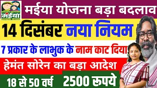 11 दिसंबर  मईया योजना बड़ा बदलाव Maiya Samman Yojana 5 Kist sarkar aapke dwar jharkhand [upl. by Anitirhc]