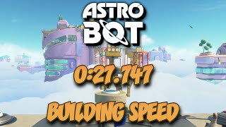 Astro Bot Building Speed In 027747 Former World Record [upl. by Aura]