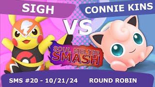 Soul Melter Smash 20  sigh Pikachu VS Gamer Latam  Connie Kins Jigglypuff [upl. by Julide]