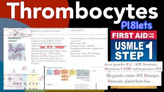 Thrombocytes Platelets and their function in HindiUrdu by first aid for USMLE step 1 [upl. by Niatsirk]