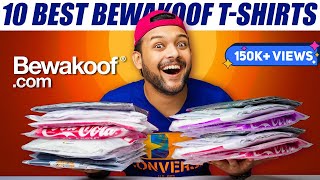 10 BEST BEWAKOOF TSHIRTS HAUL FOR MEN 🔥 AMAZON HAUL REVIEW 2023  ONE CHANCE [upl. by Legim]