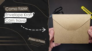 Como fazer um envelope Kraft com trava passo a passo [upl. by Nos972]