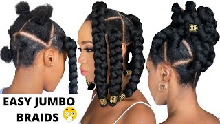 🔥How To EASY BOX BRAIDS  🚫 NO RUBBER BAND  YARN METHOD TENSION FREE Protective Style  Tupo1 [upl. by Franciska]