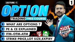 Options Trading For Beginners  L01  Free Course  Option Trading Live  Basics Of Option Trading [upl. by Sievert311]