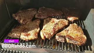 Smoked TBones Traeger Pellet Smoker [upl. by Lemor971]