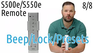 TOTO S550e Remote  8 Other Settings  Beep Setting Lock Personal Setting Presets [upl. by Anailuj230]