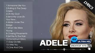 ADELE Songs Playlist 2024  The Best Of ADELE  Greatest Hits Full Album 2024 Lyrics [upl. by Novrej]