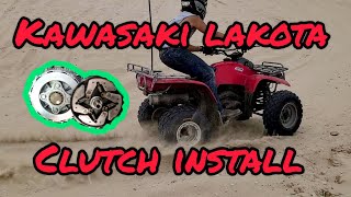 KAWASAKI 300 Lakota Bayou Clutch Install [upl. by Morna]