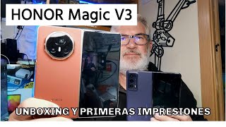 ✅ HONOR MAGIC V3  Unboxing y primeras impresiones [upl. by Culbert55]