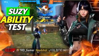 NEW SUZY CHARACTER ABILITY FULL DETAILS  Suzy character ability test  New character free fire [upl. by Akim]