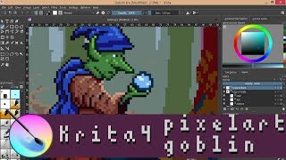 Krita 4  pixel art goblin [upl. by Christenson]