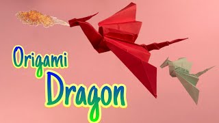 Easy origami dragon  How to fold an origami dragon [upl. by Kemme519]