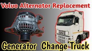 How To Change Volvo Truck Alternator  Alternator Installation Trick [upl. by Libna]