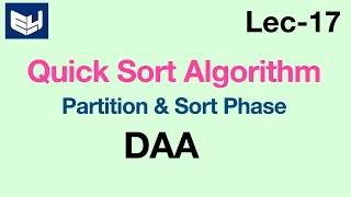 Quicksort algorithm  Partition  Part12  Design amp Algorithms  Lec17  Bhanu Priya [upl. by Rednas]