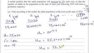 WMA1201 Edexcel IAL P2 OCT 2019 Q2 Geometric Series [upl. by Renrut]