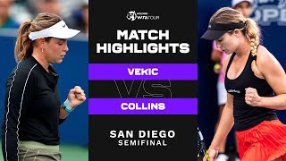 Donna Vekic vs Danielle Collins  2022 San Diego Semifinal  WTA Match Highlights [upl. by Eniksre]