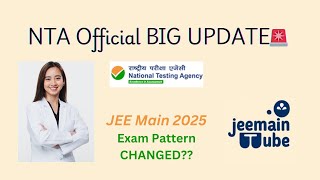 Important Update for JEE Main 2025 Candidates  NTA JEE Mains 2025 BIG CHANGE [upl. by Alurd]