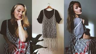 DIY Oversize MESHDRESS  Macrame Tutorial [upl. by Harilda]