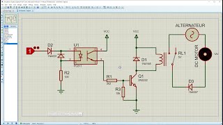 Simulation dOptoCoupleur PC817 avec Relais dans Proteus 8 [upl. by Ardnuhsed611]