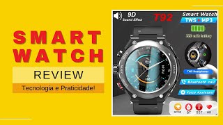 quotRelógio Smart Watch com Fones de Ouvido Bluetooth Review Completo do Modelo T92quot [upl. by Puklich]