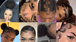 💖Trendy slayed edges tutorials on protective hairstylescompilation 2024✨🦋 [upl. by Hayarahs]