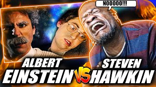 THIS WAS BAD  Albert Einstein vs Stephen Hawking Epic Rap Battles of History REACTION [upl. by Armillas213]