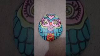 Stone owl art 🎨😍 beats aanchalartartist [upl. by Enymsaj]