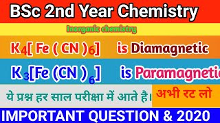 K4FeCN6 is Diamagnetic and K3FeCN6 is Paramagnetic l explain l VBT l Coordination compound [upl. by Cargian618]