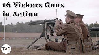 16 Vickers Machine Guns in Action  Commemorating the Legacy of the Machine Gun Corps [upl. by Gney]