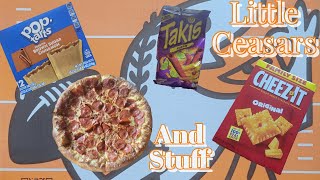 We Tried Little Ceasers Stuffed Crust Pizza amp Other Snacks [upl. by Spurgeon]