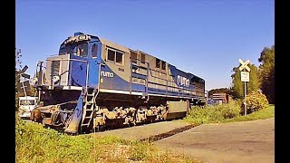 Trem Rumo Locotrol ES43BBi com Helper  Graneleiros e ContÃªineres  Ferrovia Curitiba  ParanaguÃ¡ [upl. by Ertsevlis900]