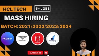 HCL Tech Hiring 2024 2023 2022 2021 Batch  HCL Tech Off Campus Drive 2024 2023 2022 2021 Batch [upl. by Olympium]