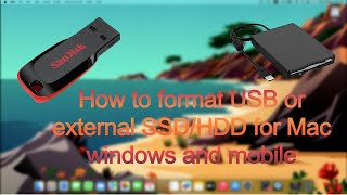 How to format USB or external SSDHDD for Mac windows and mobile [upl. by Stetson489]