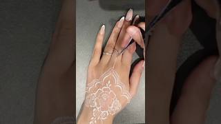 😱 practicing Henna with lotion  white henna design easy mehndi design 2025 shortvideo viralvideo [upl. by Drucill]