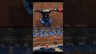 Shelbyville Pitbike tristar redline arenacross open mod moto 1 crash [upl. by Kirkwood811]