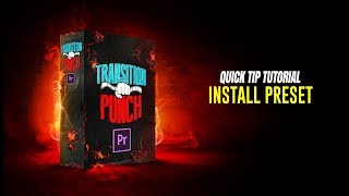 How to Install Transitions in Premiere  TRANSITIONPUNCH [upl. by Llerrom]